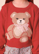 Blusa Tricot Ursinha Cristais