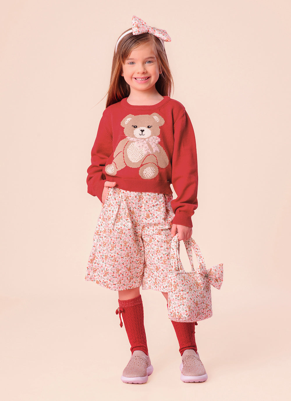 Blusa Tricot Ursinha Cristais