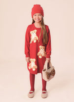 Vestido Tricot Ursinhas Cristais