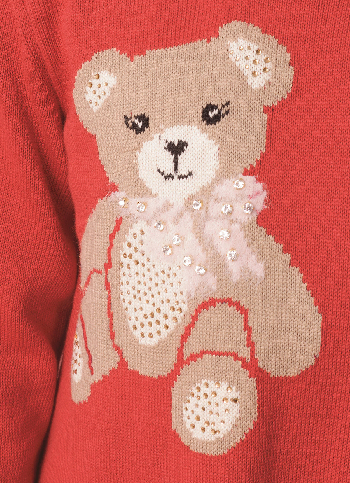 Vestido Tricot Ursinhas Cristais