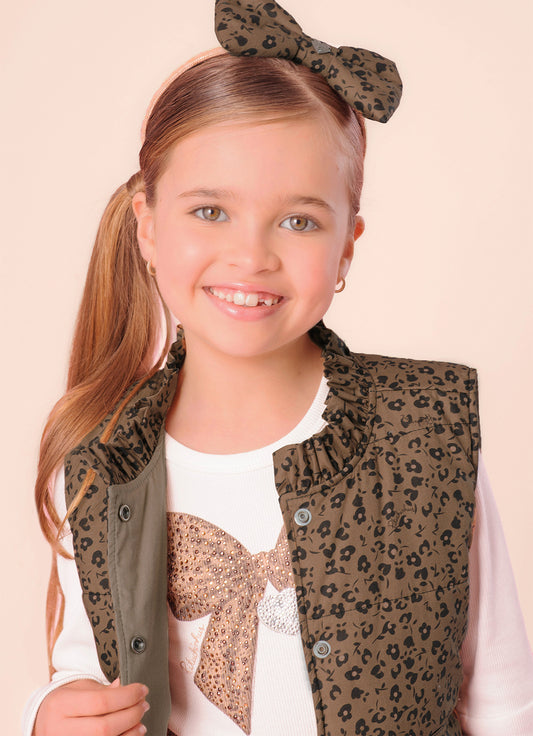 Colete Puffer Algodão Estampa Onçinha Colete Puffer Algodão Estampa Onçinha