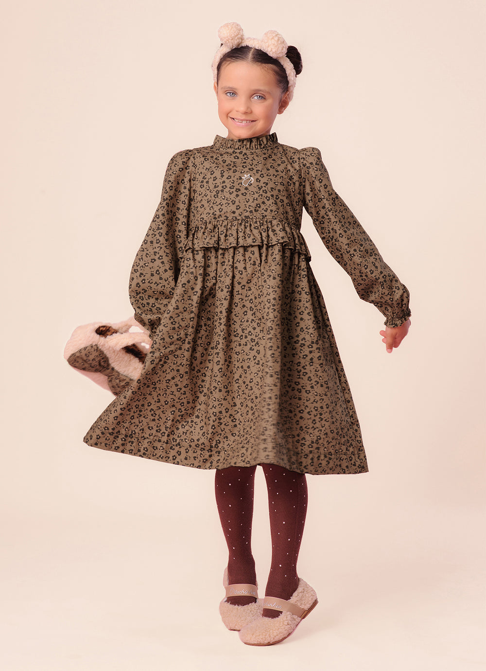 Vestido Algodão Estampa Onçinha