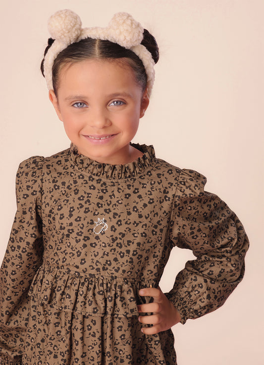 Vestido Algodão Estampa Onçinha Vestido Algodão Estampa Onçinha