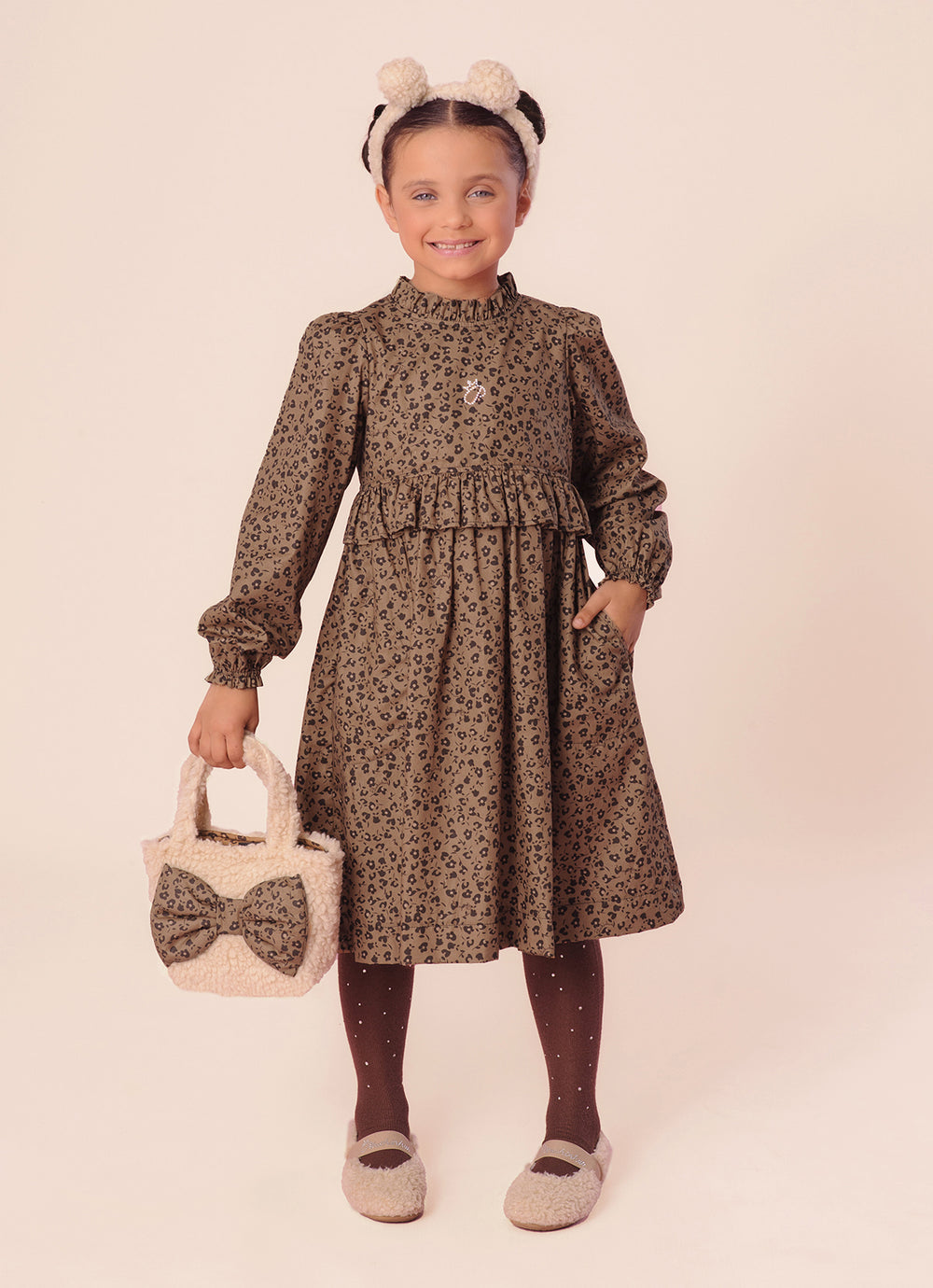 Vestido Algodão Estampa Onçinha