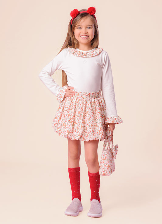 Saia Short Balonê Algodão Estampa Liberty Saia Short Balonê Algodão Estampa Liberty