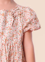 Vestido Balonê Algodão Estampa Liberty Laço