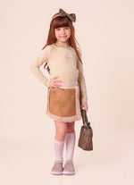 Saia Short Pele Com Suede