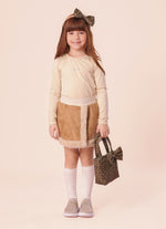 Saia Short Pele Com Suede