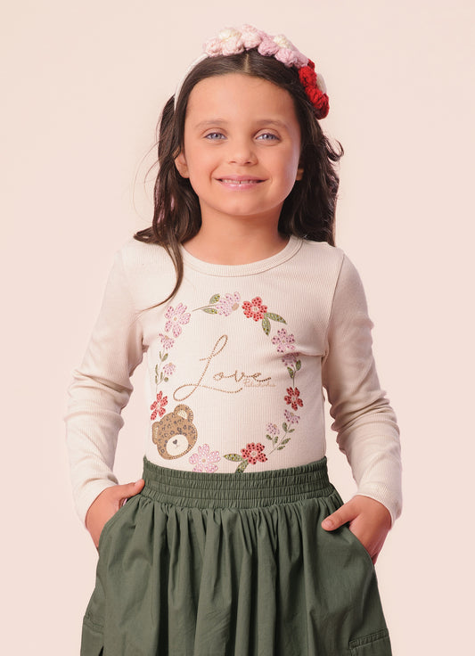 Blusa Ribana Serigrafia Love Blusa Ribana Serigrafia Love