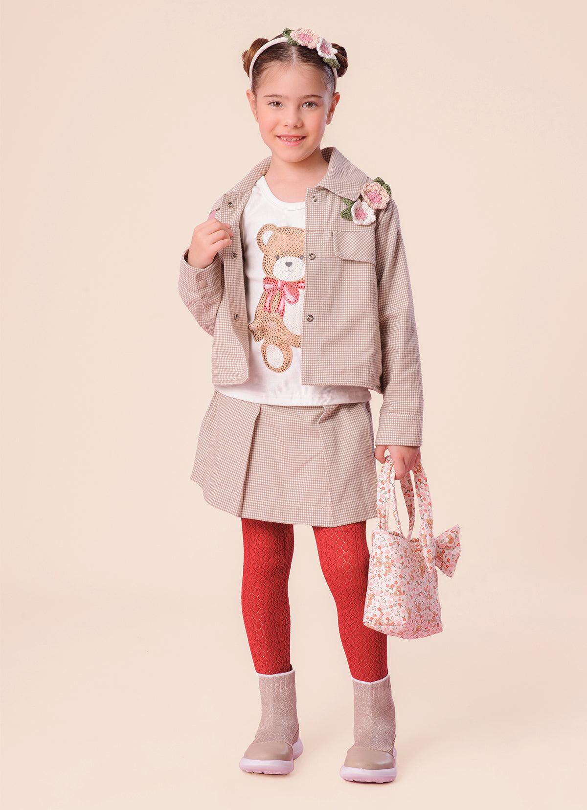 Saia Short Flanela Xadrez