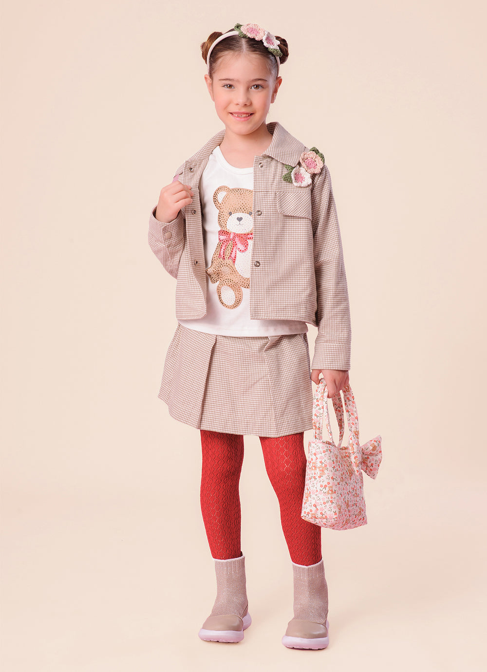 Saia Short Flanela Xadrez