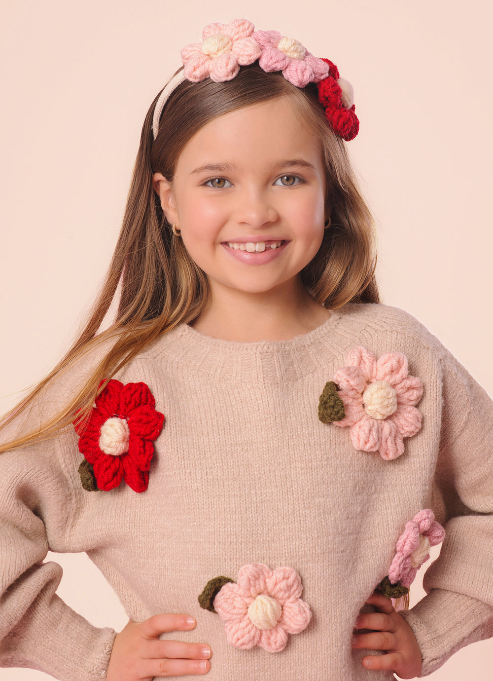 Blusa Tricot Maxi Flores