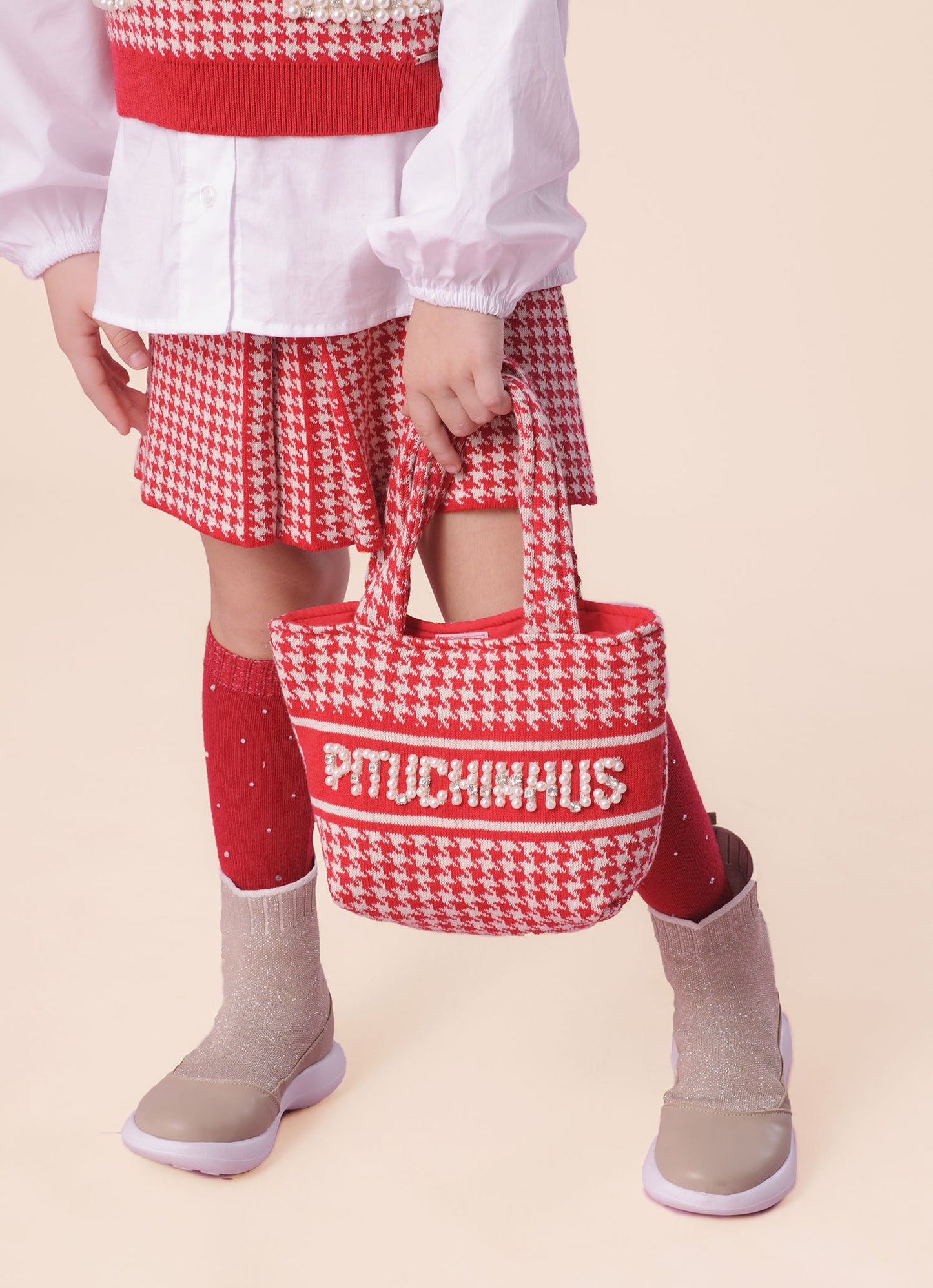 Bolsa Tricot Pied Poule
