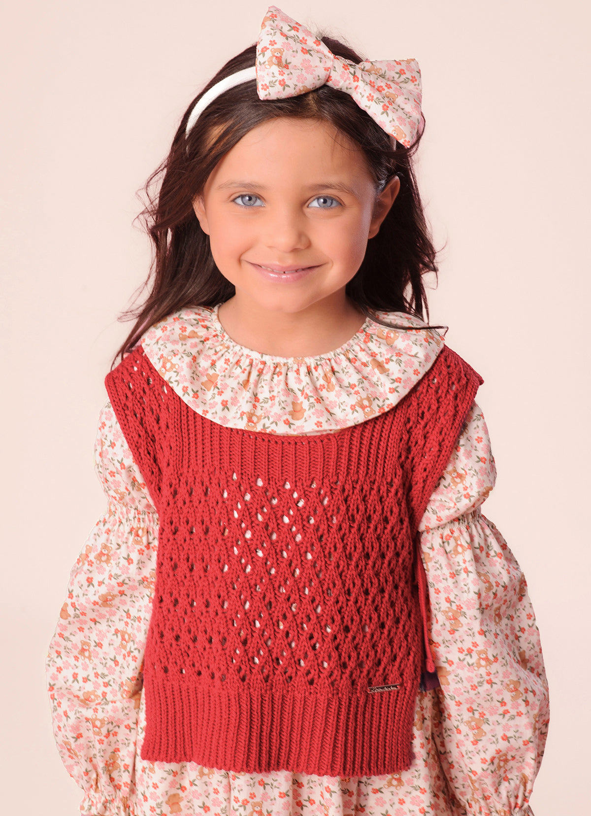 Colete Tricot Ponto Rendado