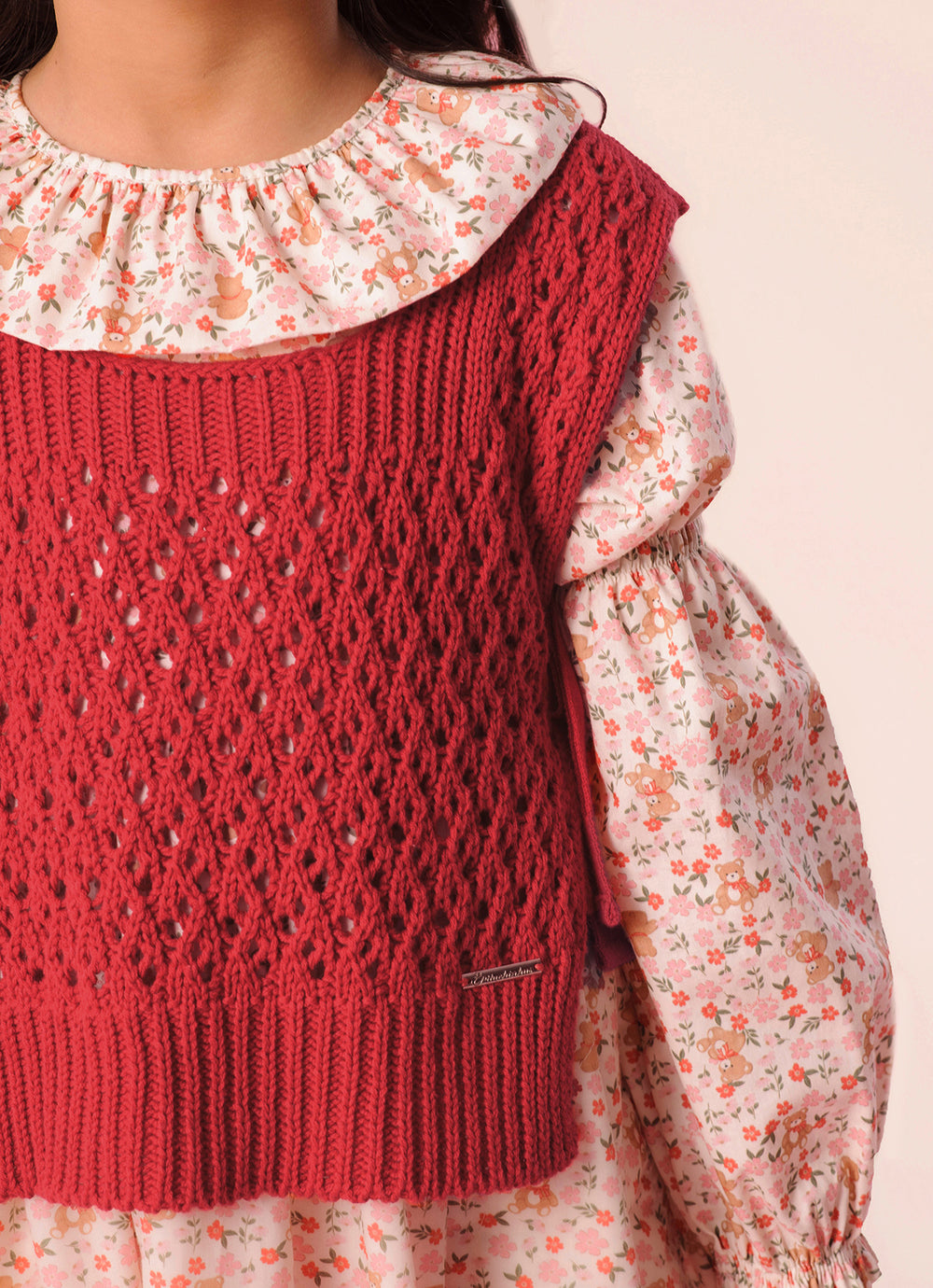 Colete Tricot Ponto Rendado