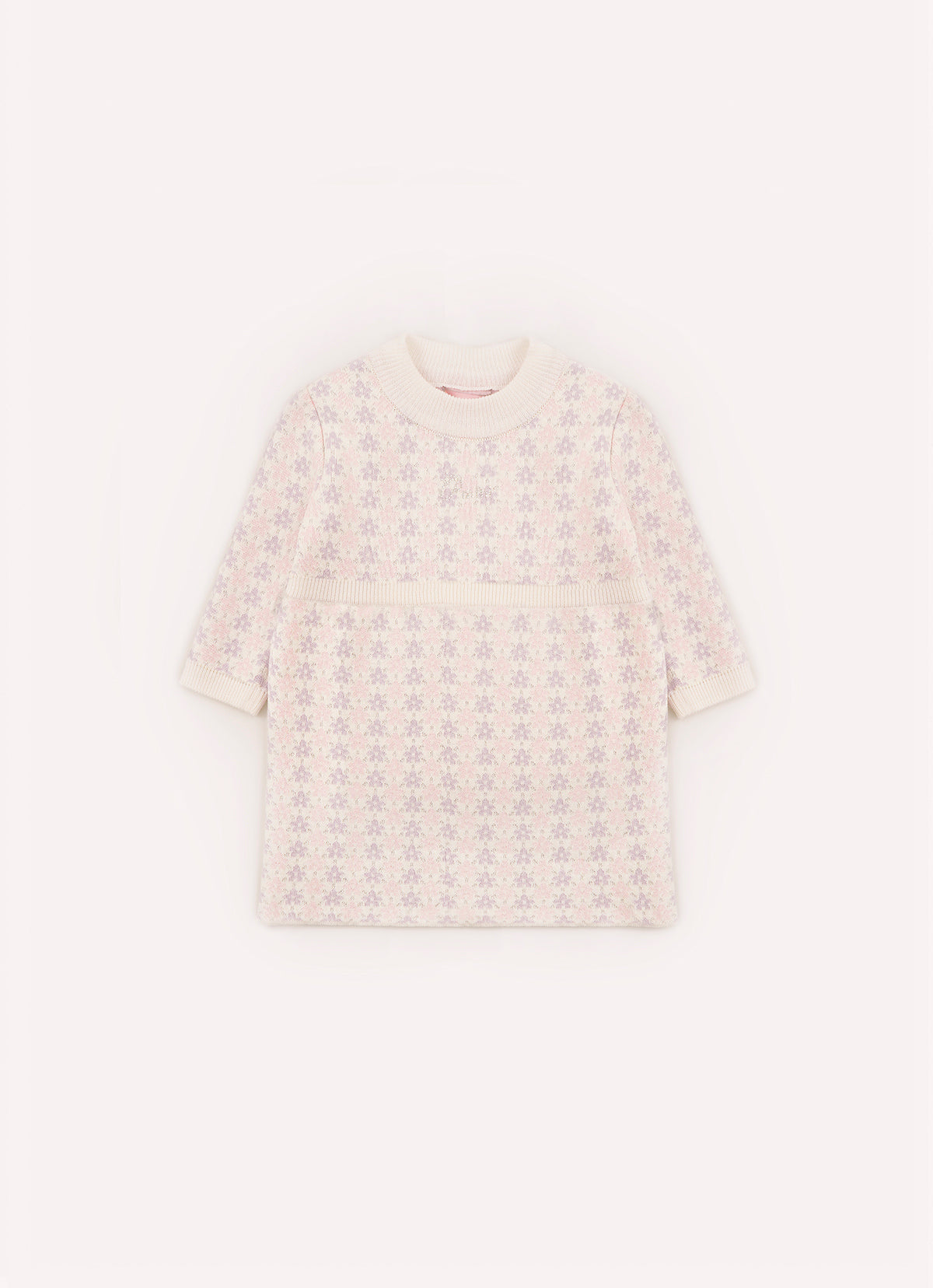 Vestido Tricot Jacquard Mini Flores Pmini