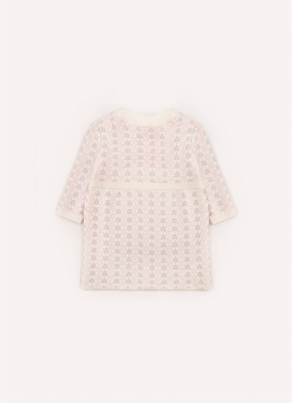 Vestido Tricot Jacquard Mini Flores Pmini