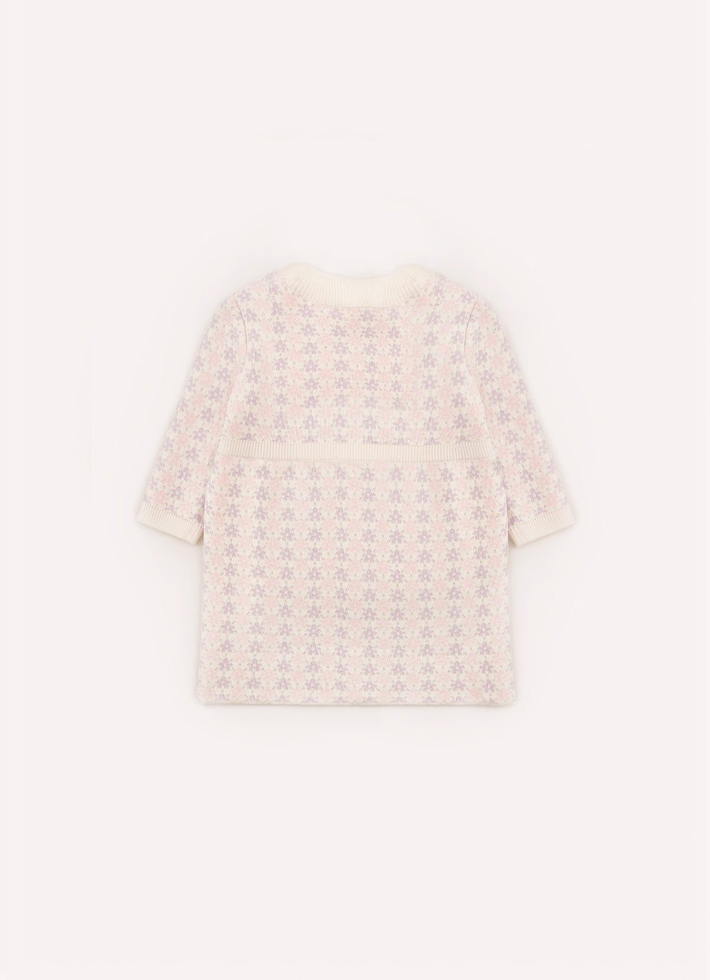 Vestido Tricot Jacquard Mini Flores Pmini