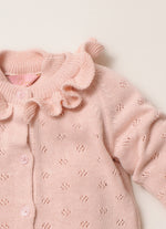 Casaqueto Tricot Pontinhos Gola Babadinho