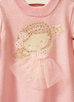 Vestido Tricot Fadinha Saia Tule Pmini