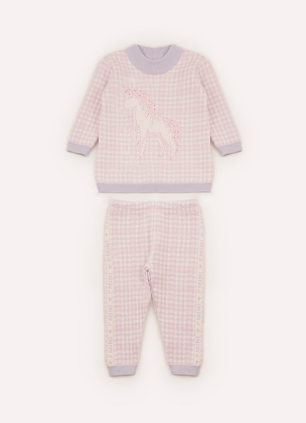 Conj Tricot Xadrez Unicórnio Cristal