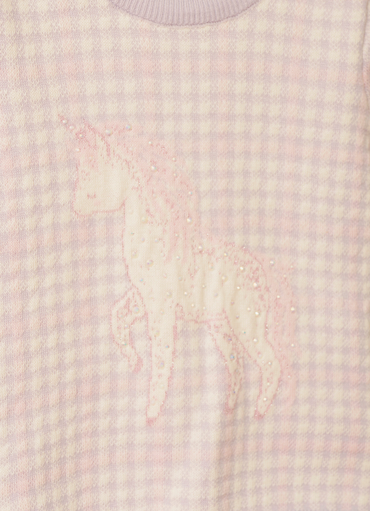 Conj Tricot Xadrez Unicórnio Cristal