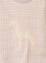 Conj Tricot Xadrez Unicórnio Cristal
