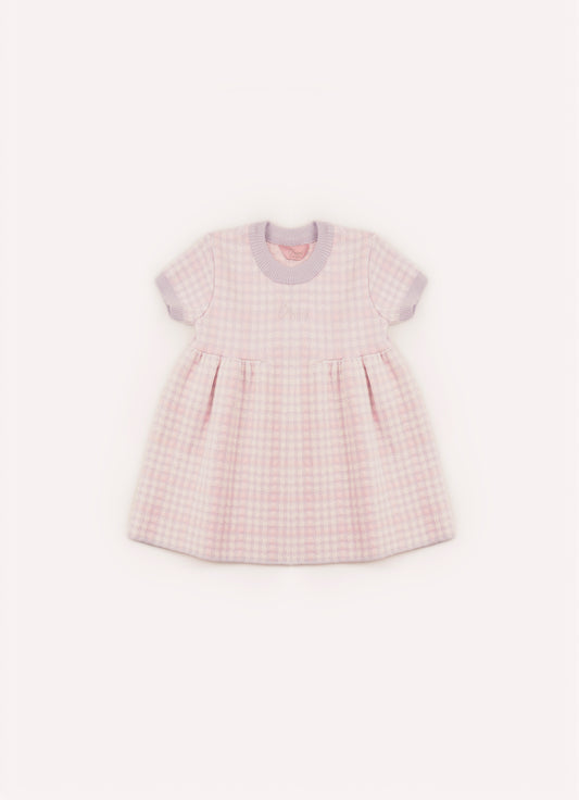 Vestisdo Tricot Xadrez Detalhe Saia Franzida Pmini Vestisdo Tricot Xadrez Detalhe Saia Franzida Pmini