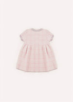 Vestisdo Tricot Xadrez Detalhe Saia Franzida Pmini