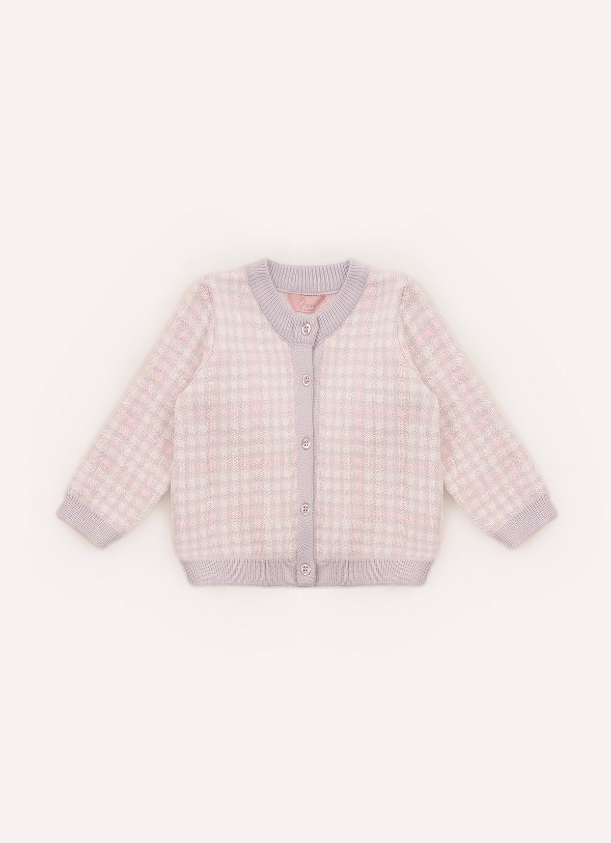 Casaqueto Tricot Xadrez Unicórnio Cristal Pmini