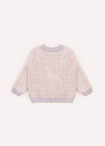 Casaqueto Tricot Xadrez Unicórnio Cristal Pmini