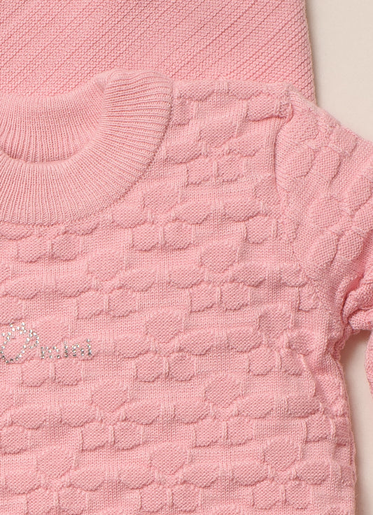 Conjunto Tricot Multi Flores Blusa, Calça e Manta Pmini Conjunto Tricot Multi Flores Blusa, Calça e Manta Pmini