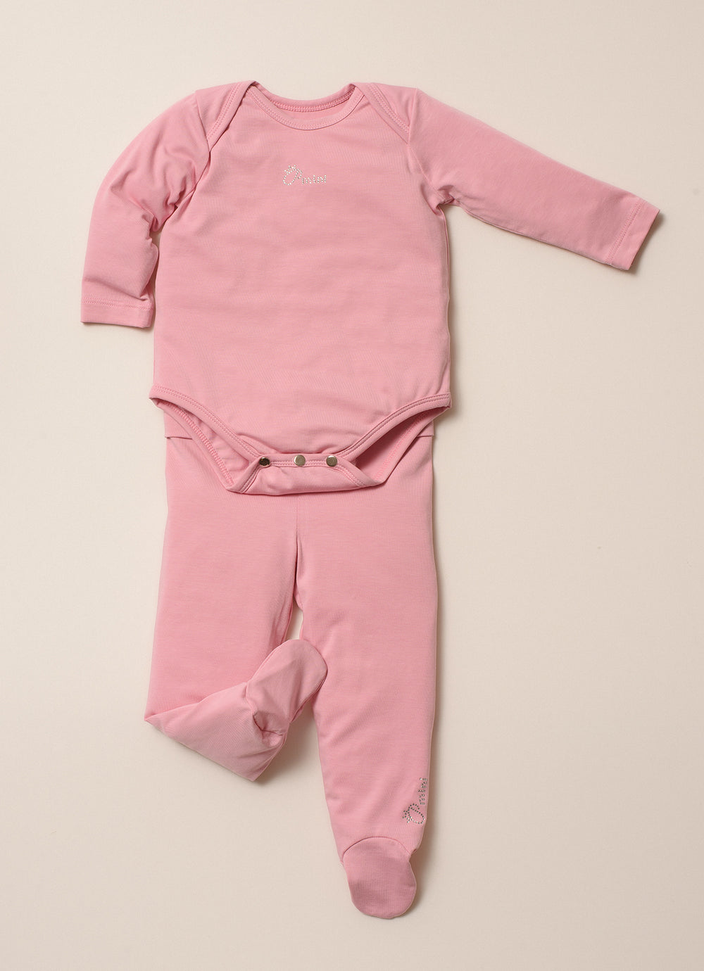 Conjunto Body e Calça Com Pé Cotton Pima Pmini
