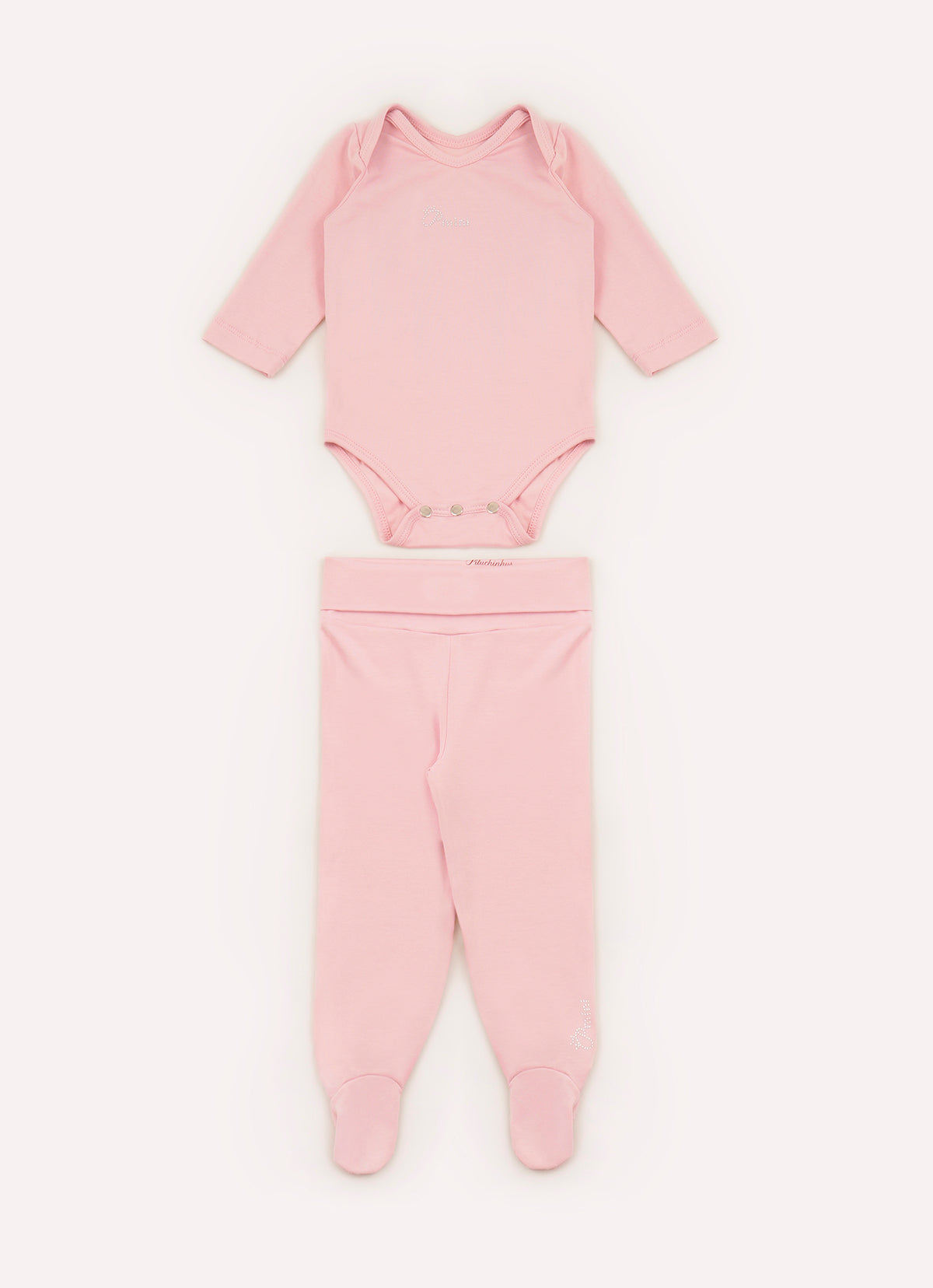 Conjunto Body e Calça Com Pé Cotton Pima Pmini
