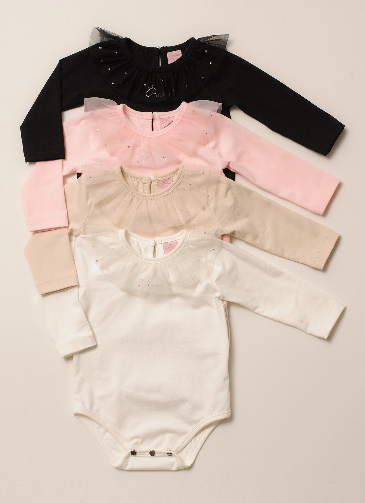 Body Cotton Gola Tule Cristais