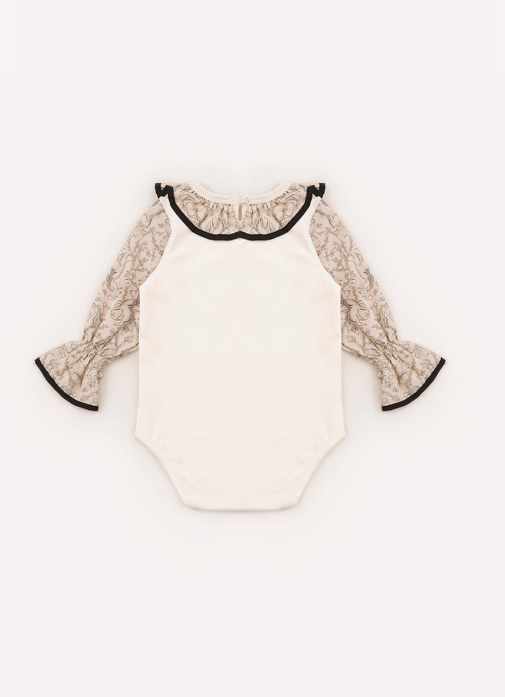 Body Cotton Manga e Gola Algodão Estampa Toile Pmini