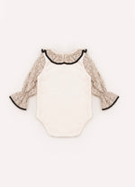 Body Cotton Manga e Gola Algodão Estampa Toile Pmini