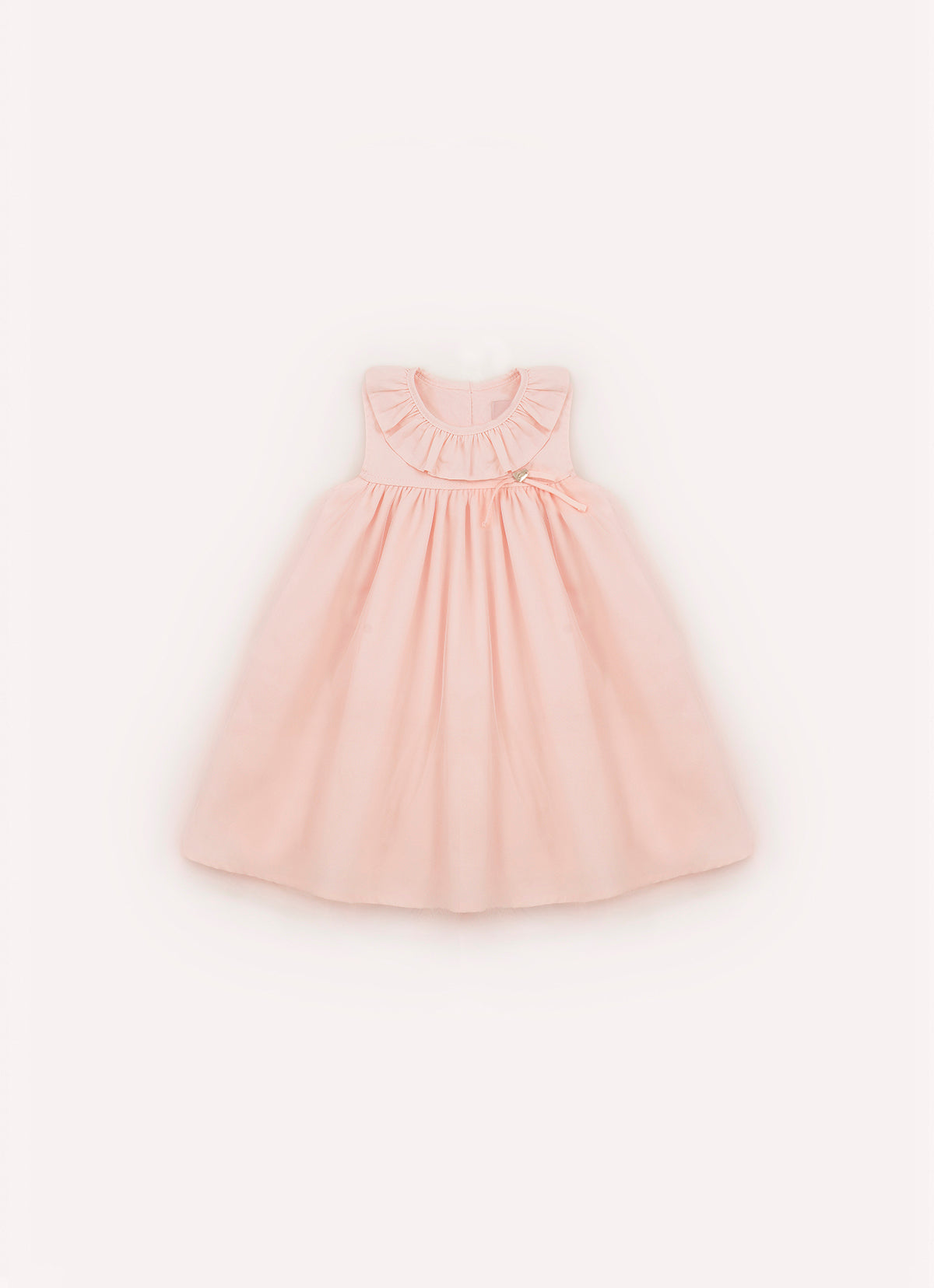 Vestido Tricoline Saia Tule Princesa Pmini