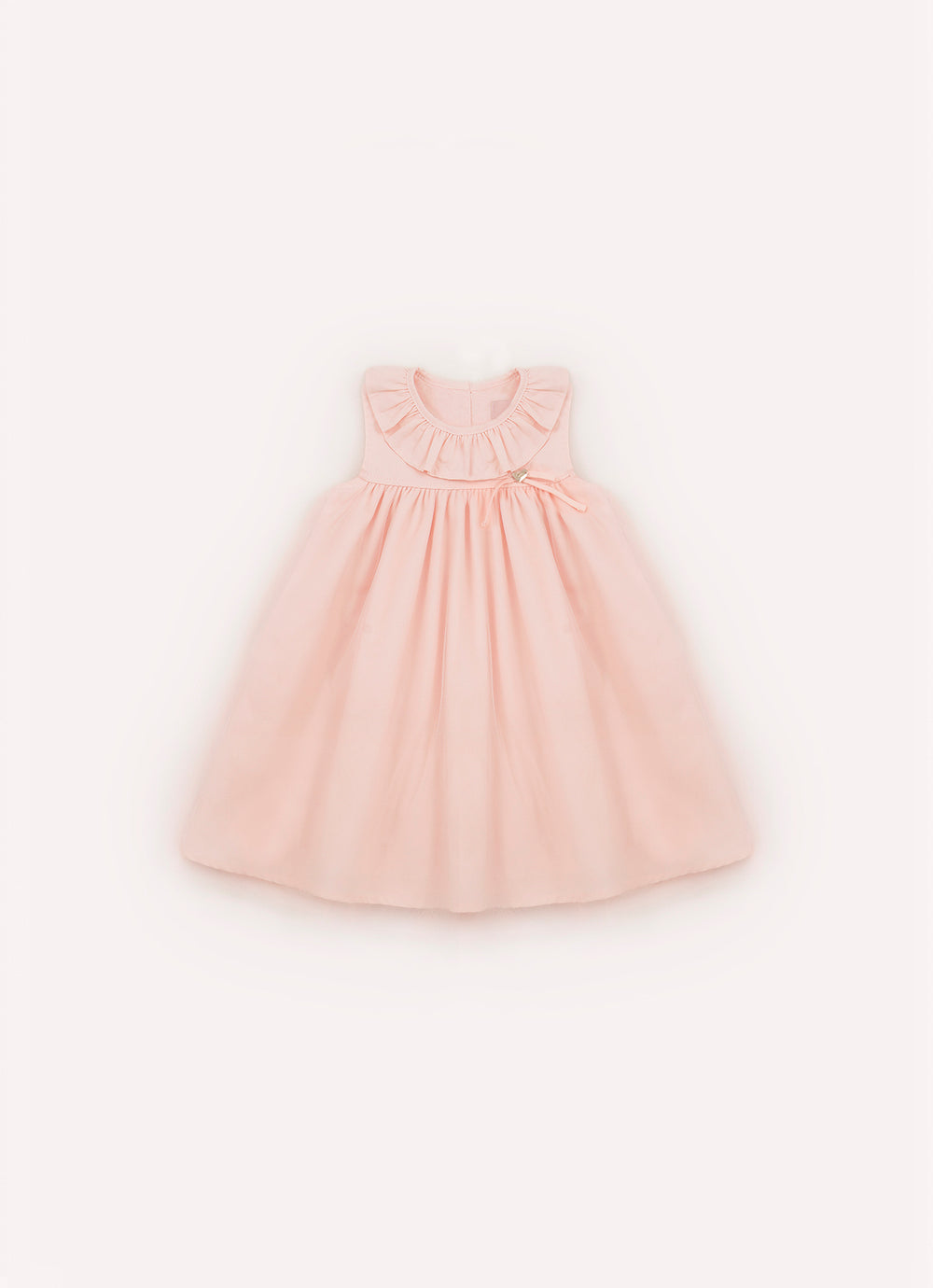 Vestido Tricoline Saia Tule Princesa Pmini