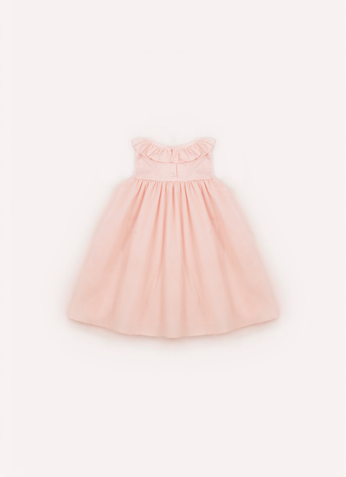 Vestido Tricoline Saia Tule Princesa Pmini