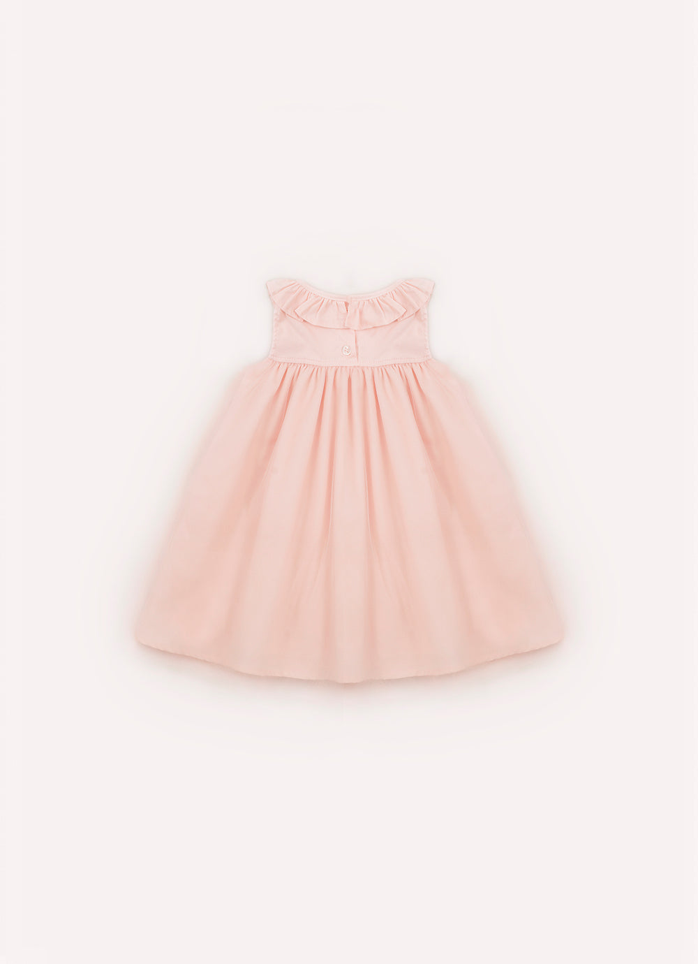 Vestido Tricoline Saia Tule Princesa Pmini