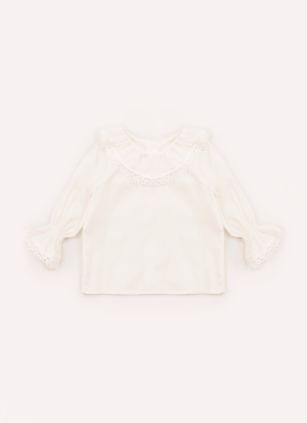 Camisa Algodão Golinha Detalhes Renda Pmini