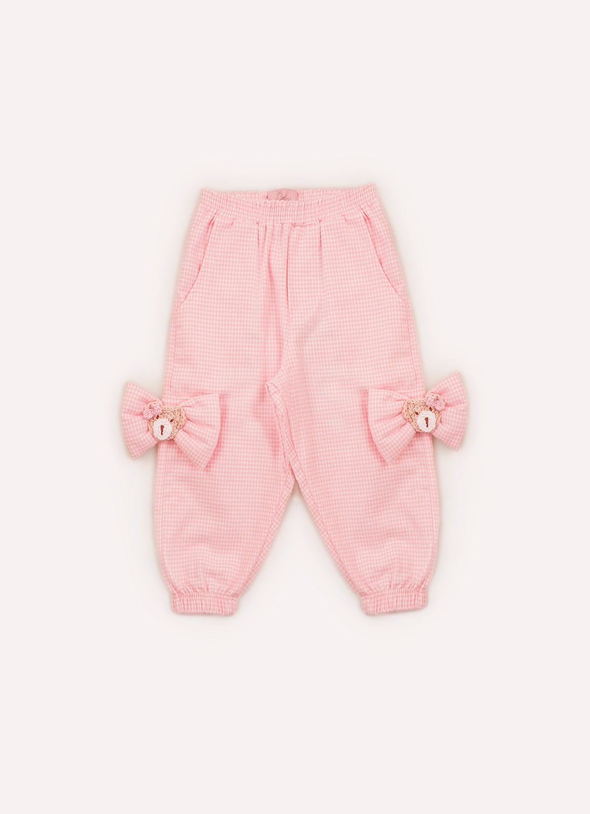 Jogging Flanela Xadrez Laços Puffer Ursinhas Crochê