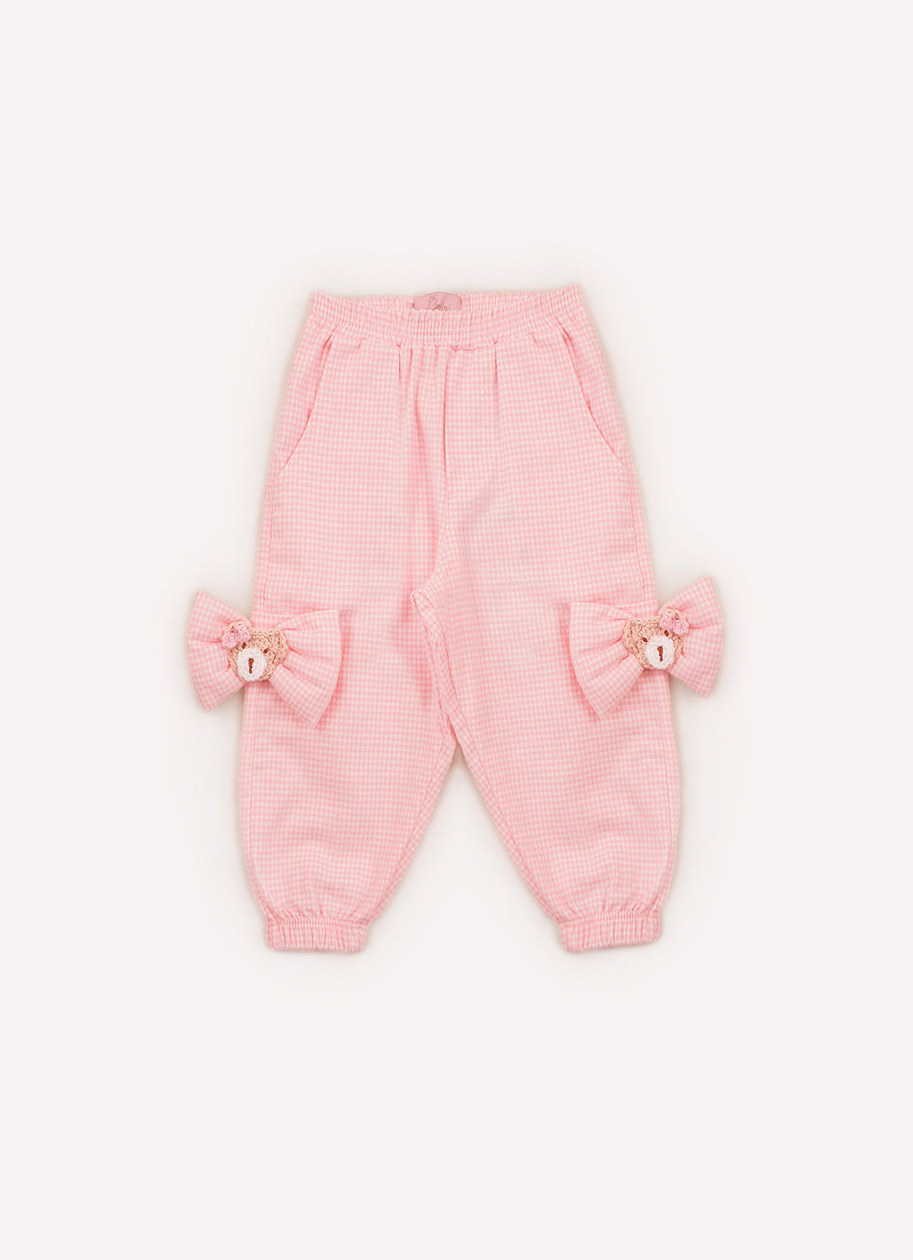 Jogging Flanela Xadrez Laços Puffer Ursinhas Crochê