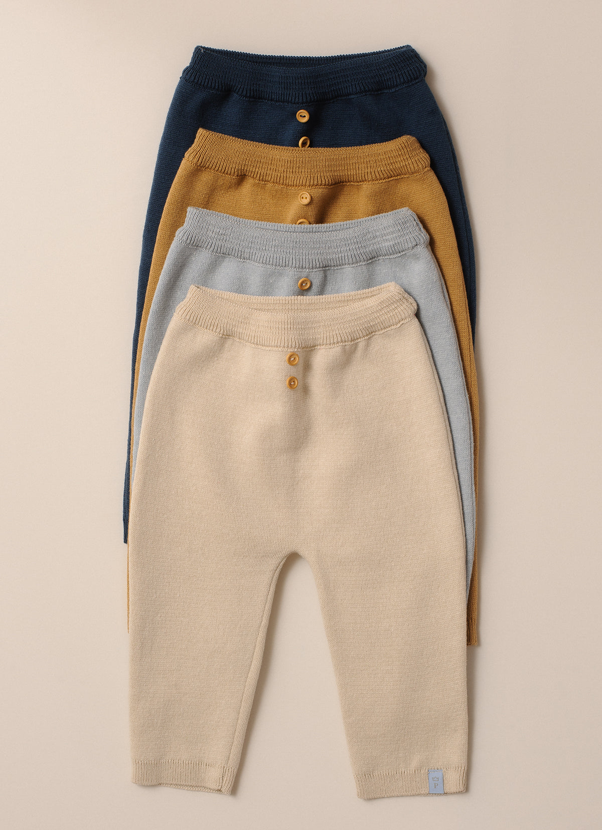 Calça Tricot Malha Botões For Boys