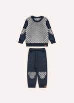 Conjunto Tricot Xadrez Diagonal Contorno Cachorro For Boys