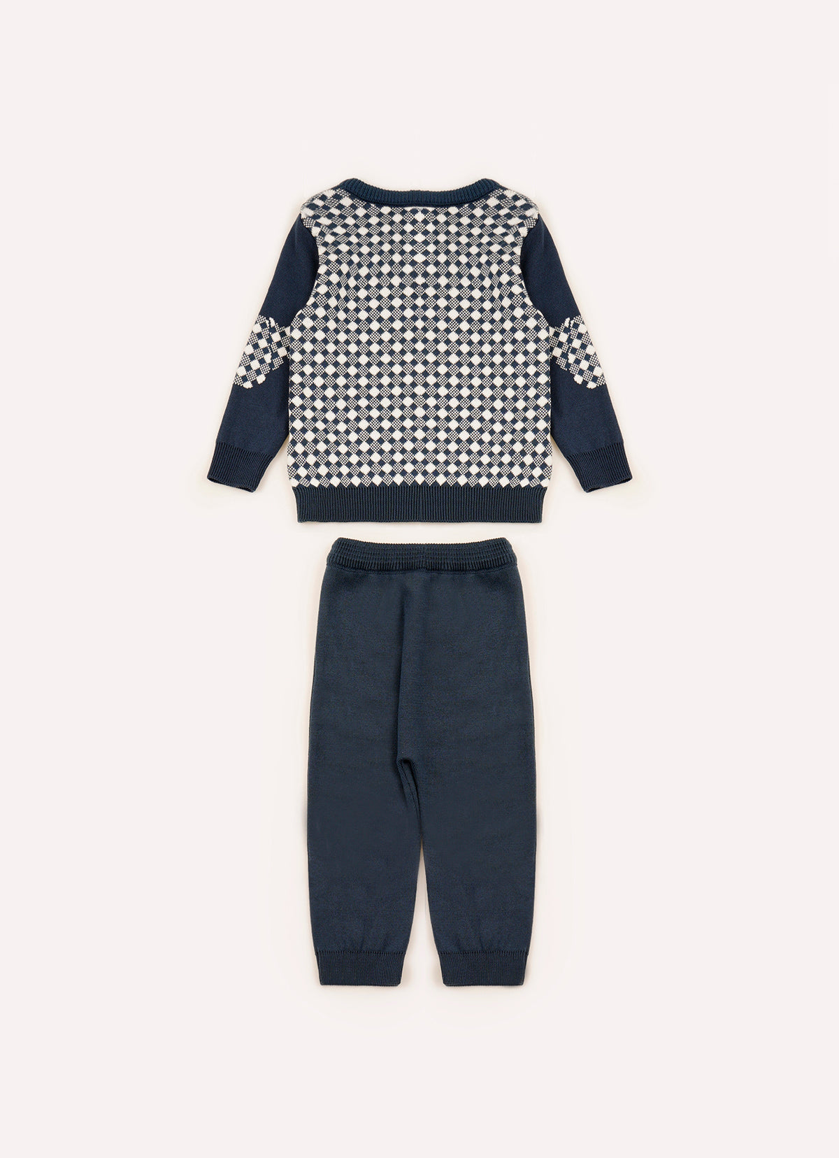 Conjunto Tricot Xadrez Diagonal Contorno Cachorro For Boys