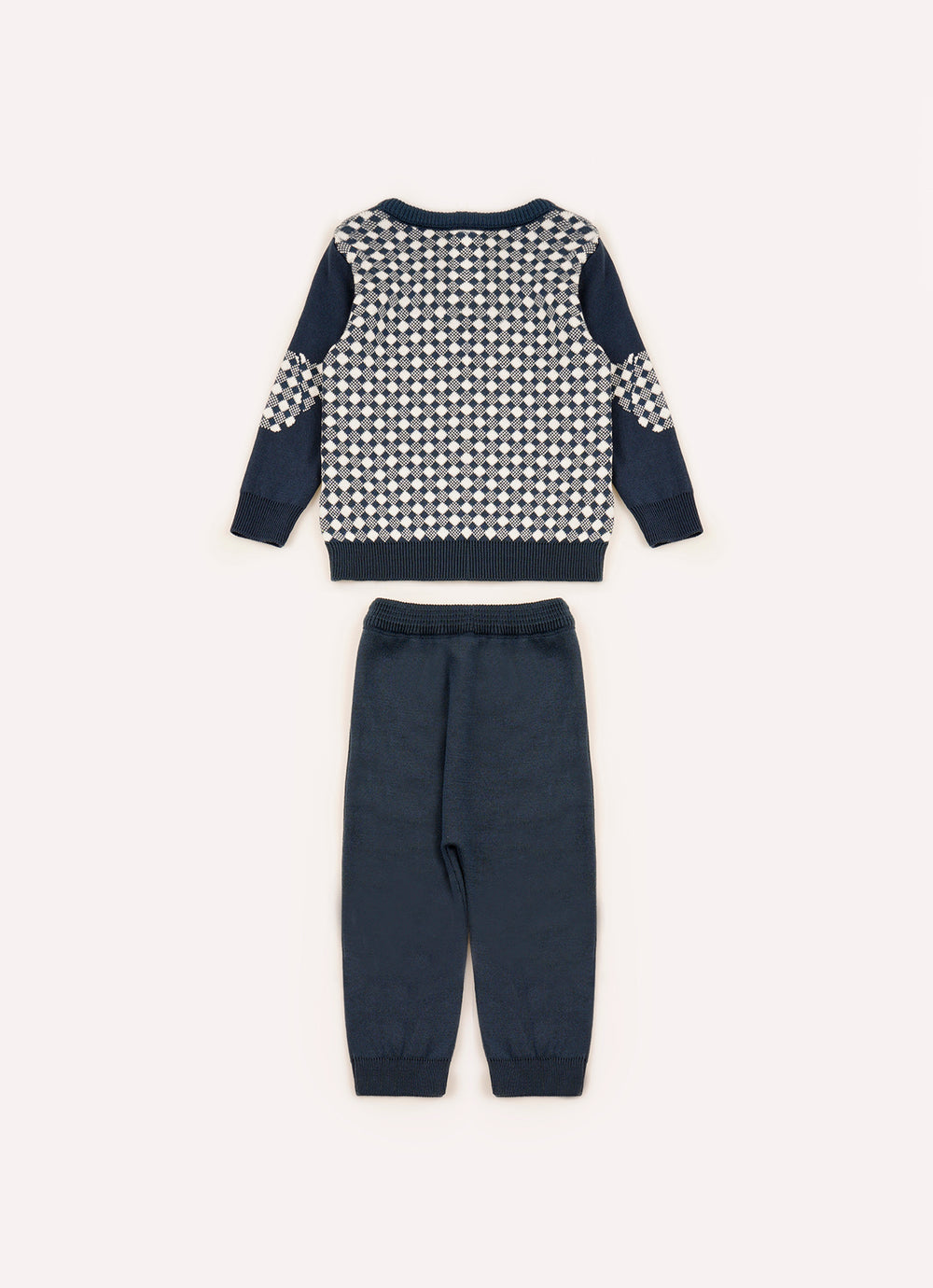 Conjunto Tricot Xadrez Diagonal Contorno Cachorro For Boys
