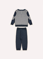 Conjunto Tricot Xadrez Diagonal Contorno Cachorro For Boys