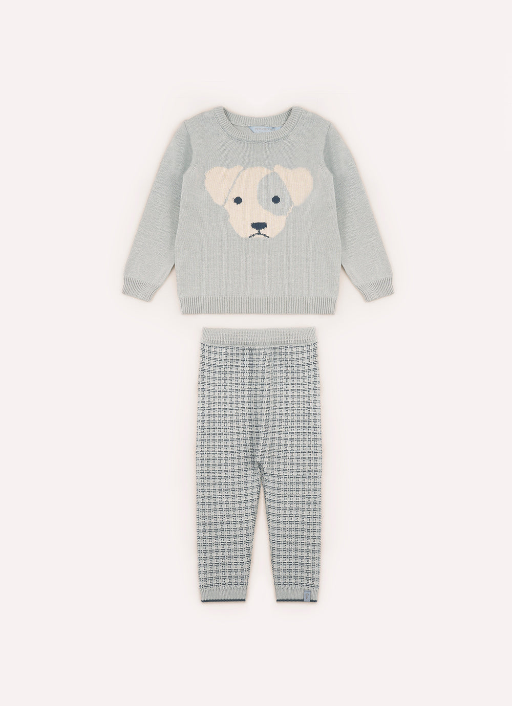 Conjunto Tricot Blusa Cahorro Calça Xadrez For Boys